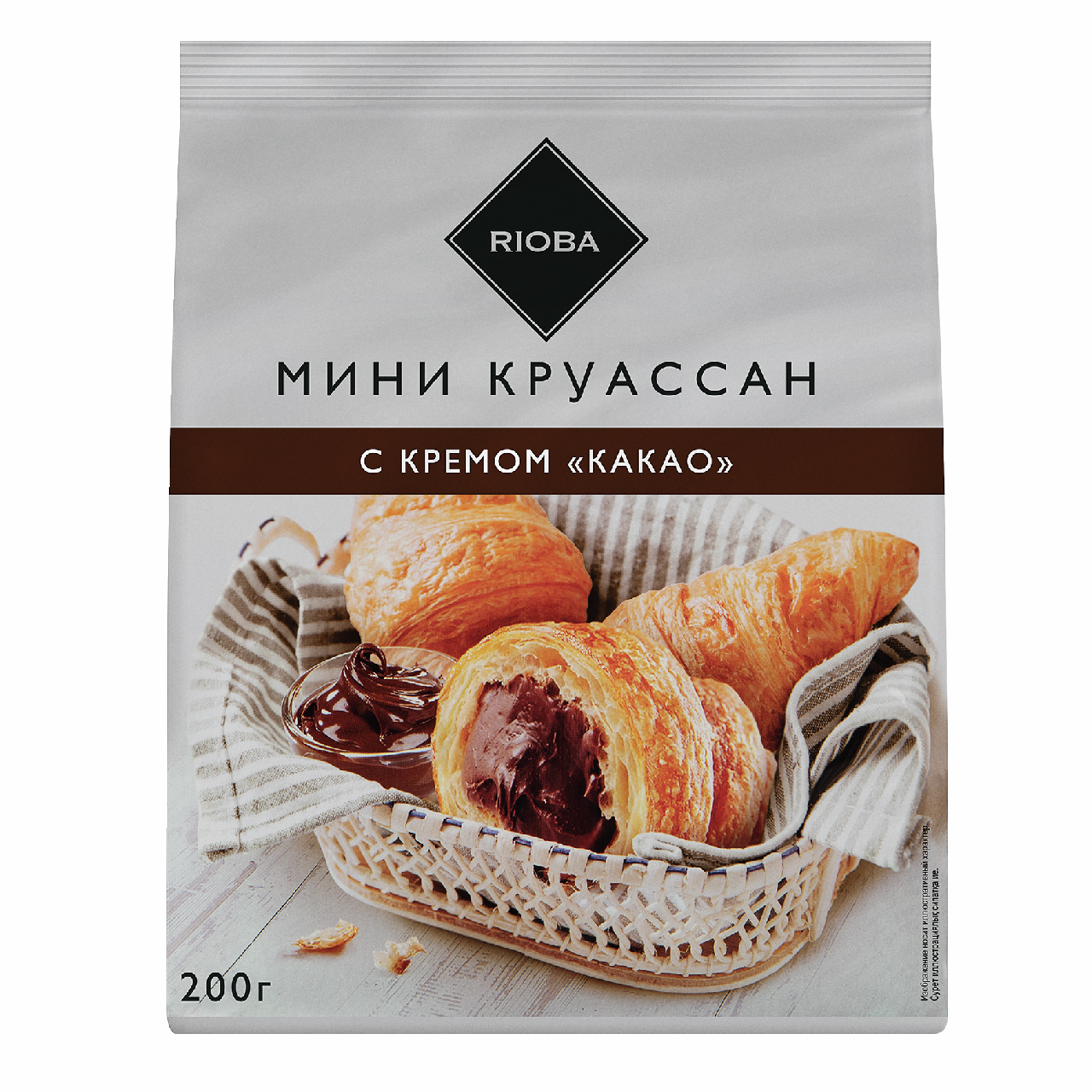 RIOBA Круассаны мини с какао, 200г