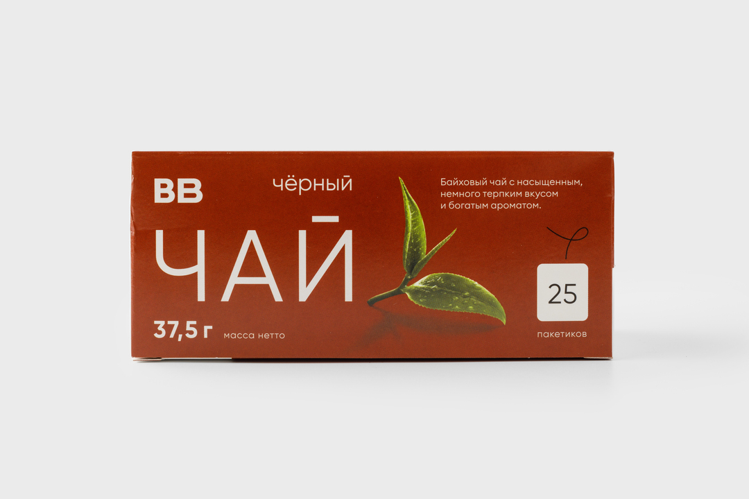 Чай черный байховый в пакетиках