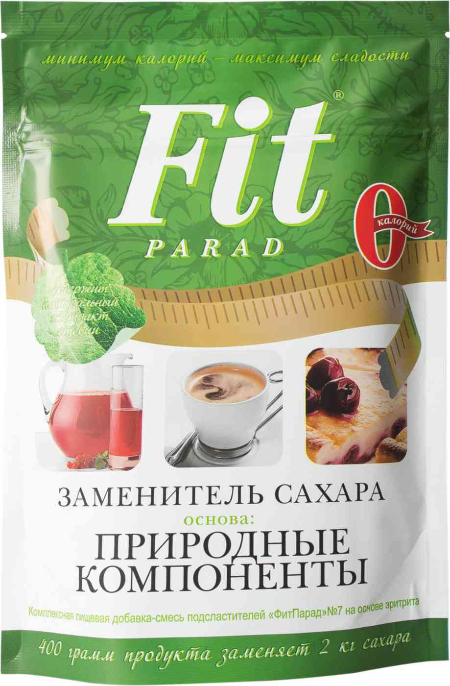 Заменитель сахара Fit Parad Природные компоненты, 400г