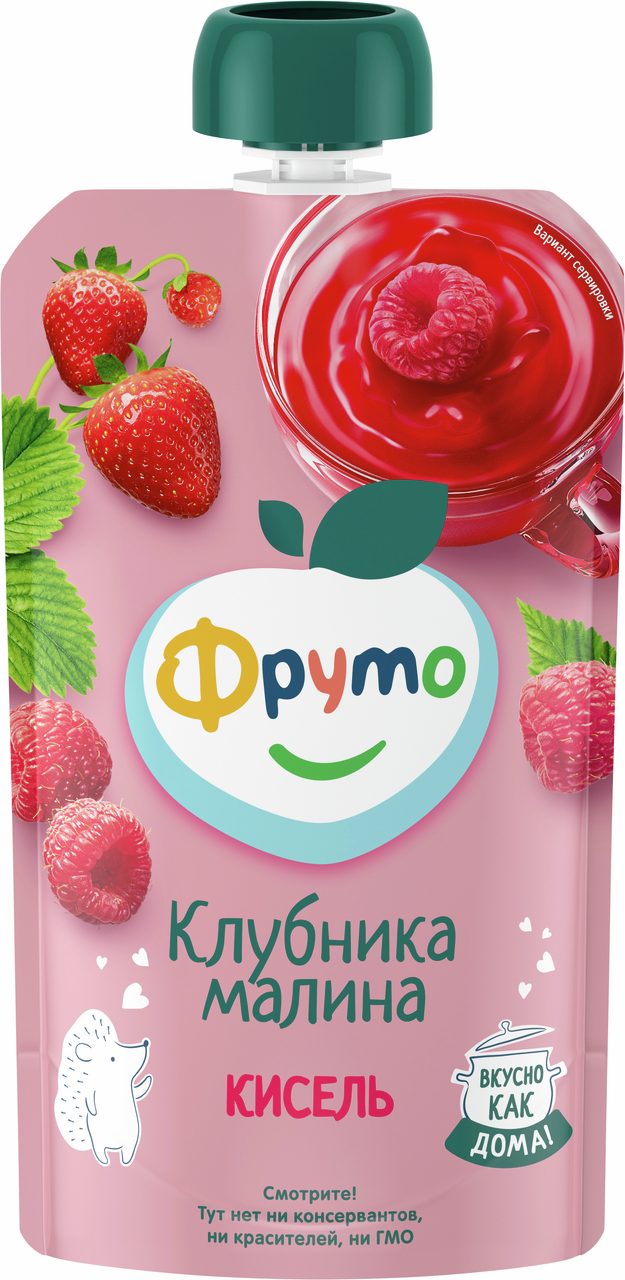 Кисель детский Фруто Клубника и малина с 12 месяцев, 130г