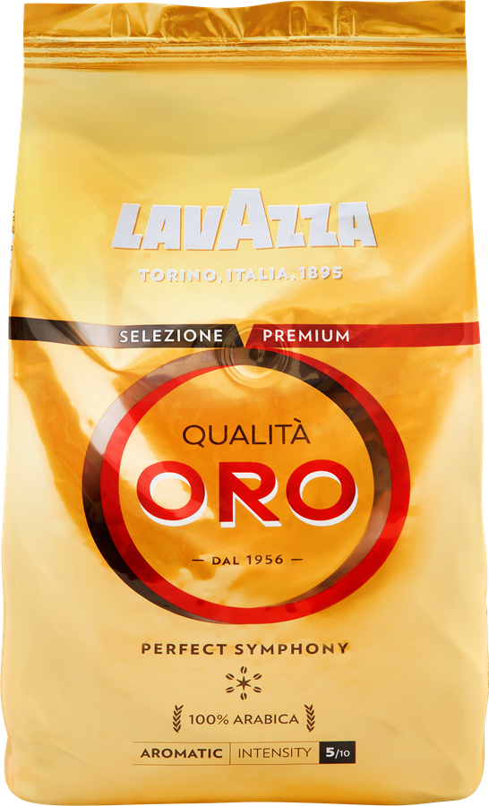 Кофе зерновой LAVAZZA Qualita Oro натуральный жареный, 1кг
