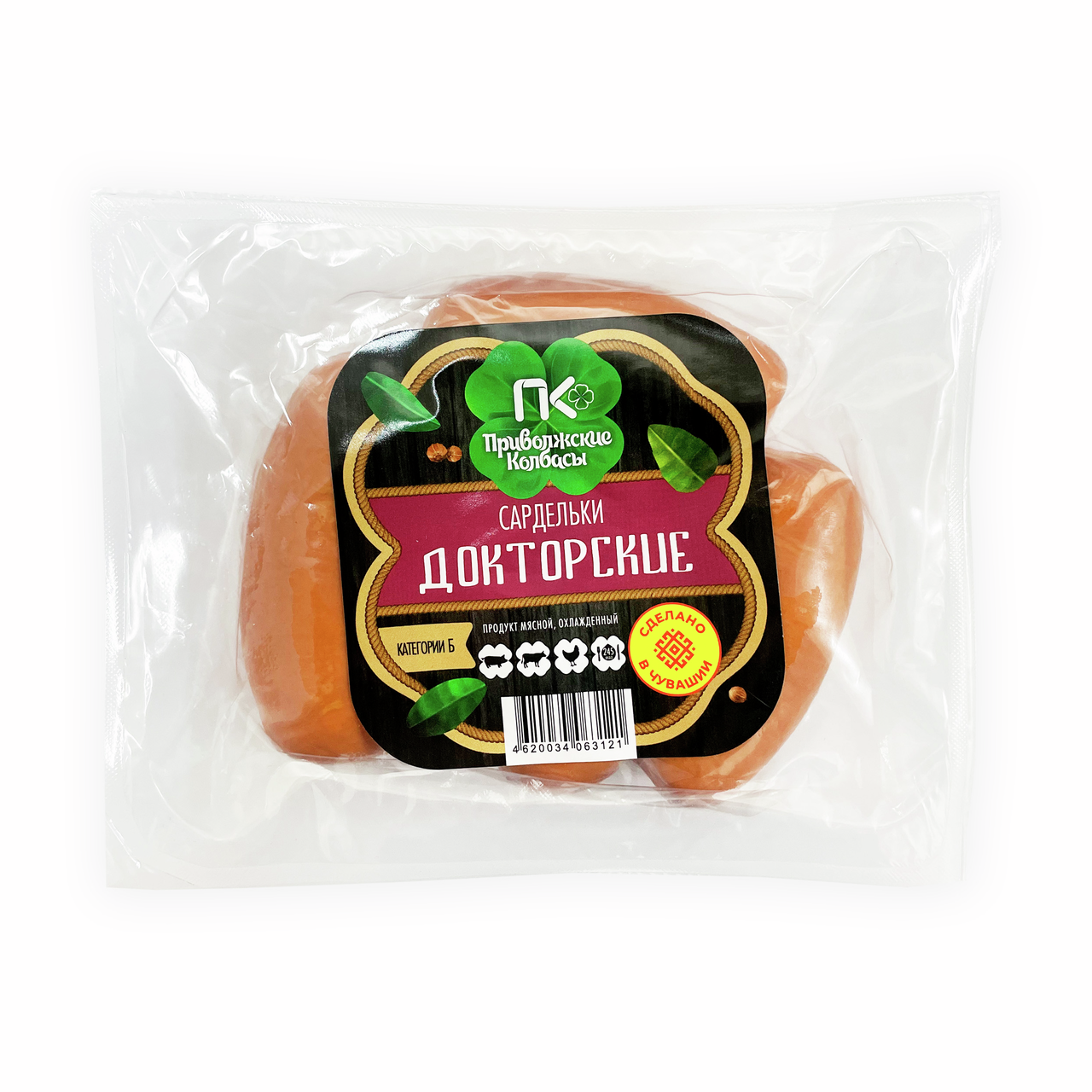 Сардельки Приволжские колбасы Докторские, ~500г