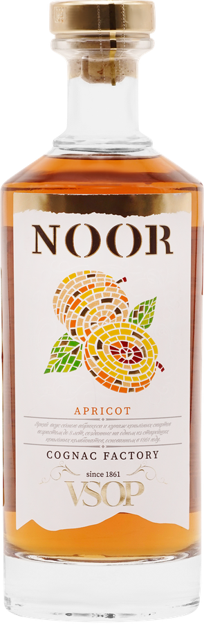 Напиток виноградный крепкий NOOR Абрикос 35%, ароматизированный, 0.5л