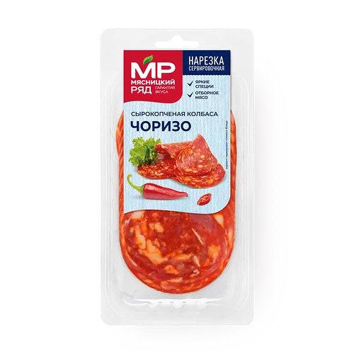 Колбаса Чоризо «Мясницкий ряд» сырокопчёная нарезка