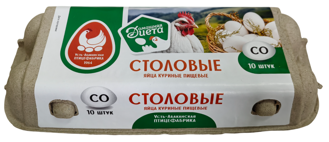 Яйцо куриное Усть-Абаканская ПФ С0, 10шт