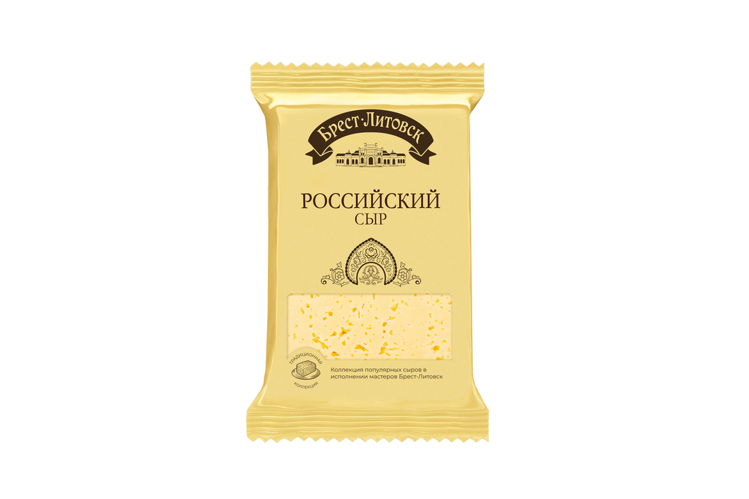 Сыр Савушкин продукт Брест-Литовск Российский 50% полутвердый 200 г / Супермаркет