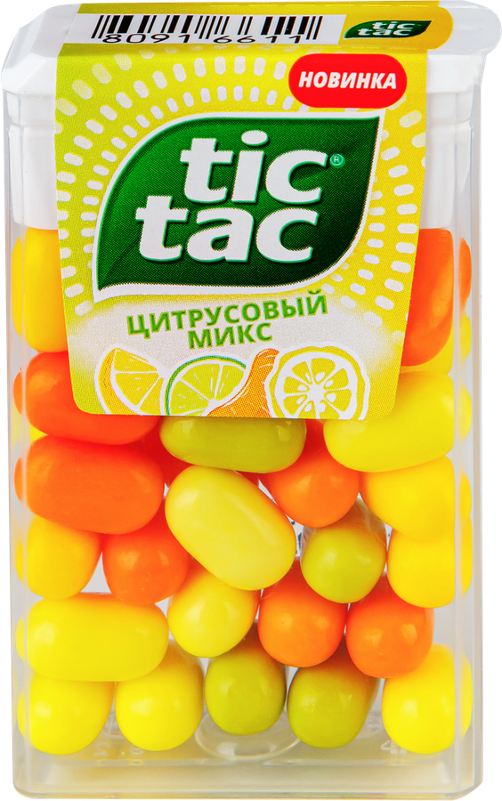 Драже TIC TAC Цитрусовый микс, 16г