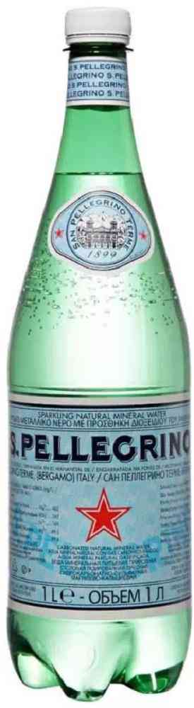 Вода минеральная Sanpellegrino газированная, 1л