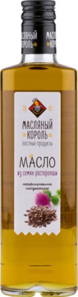 Масло из семян расторопши Масляный Король нерафинированное, 0,35л