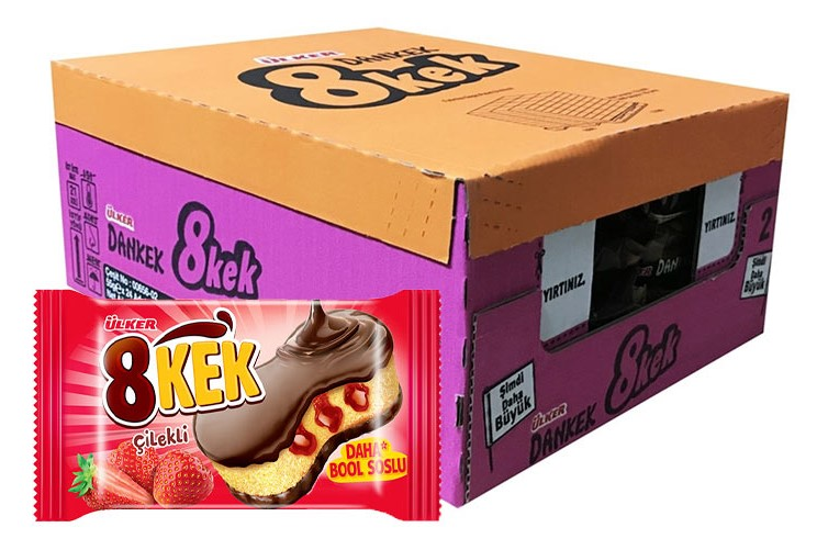 Кекс Ulker 8 Kek с клубникой, 40г x 24 шт