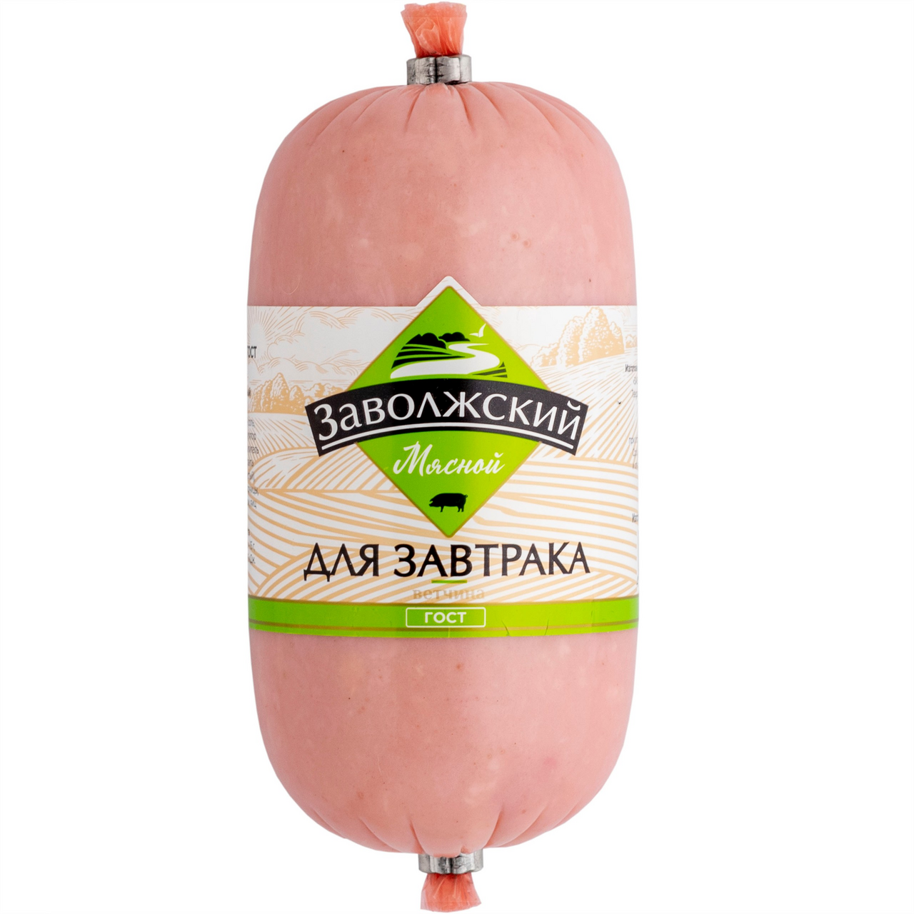 Ветчина Заволжский МК для завтрака вареная ГОСТ, 400г