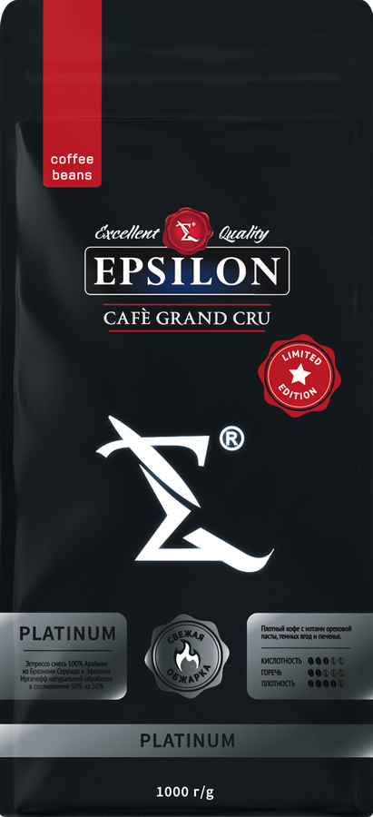 Кофе зерновой EPSILONPRESSO Epsilon Platinum, 1кг