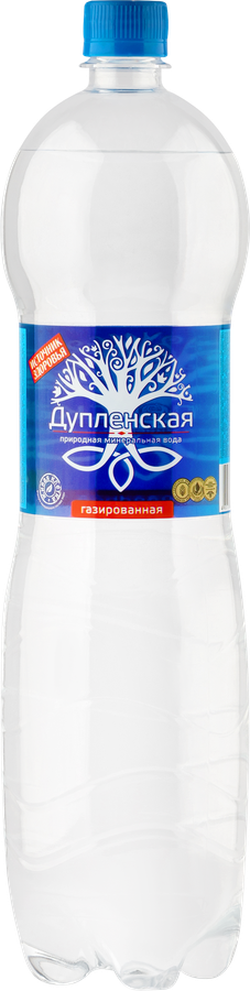 Вода минеральная ДУПЛЕНСКАЯ лечебно-столовая газированная, 1.5л