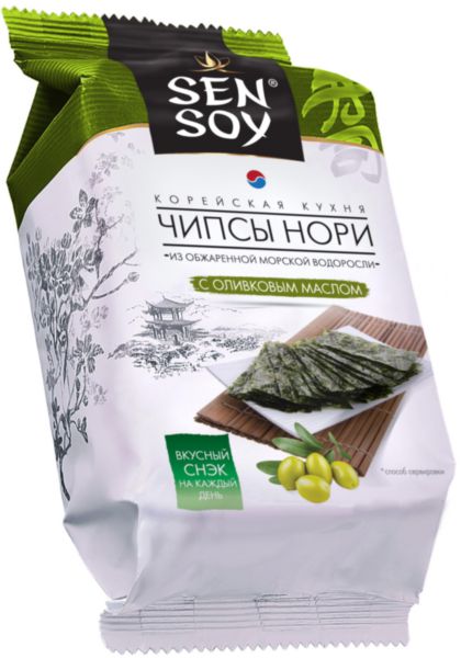 Чипсы нори Sen Soy Оливковое масло, 4,5г