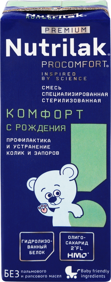 Смесь готовая NUTRILAK Premium Procomfort, с 0 месяцев, 200мл