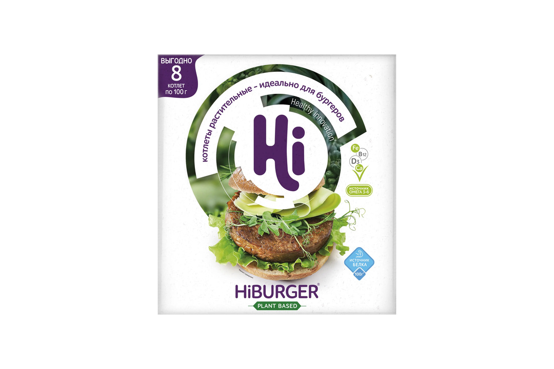 Котлеты растительные Hi Hiburger для бургера замороженные 800 г / Супермаркет