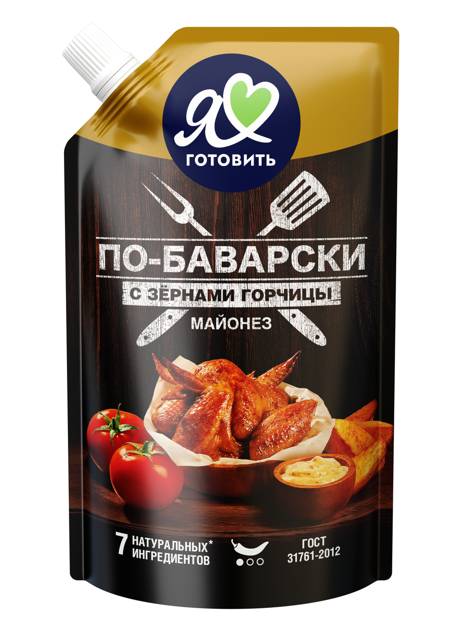 Майонез Я люблю готовить по-баварски с зернами горчицы, 350мл