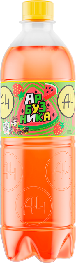 Напиток А4 Арбузника со вкусом арбуза и клубники сильногазированный, 0.5л