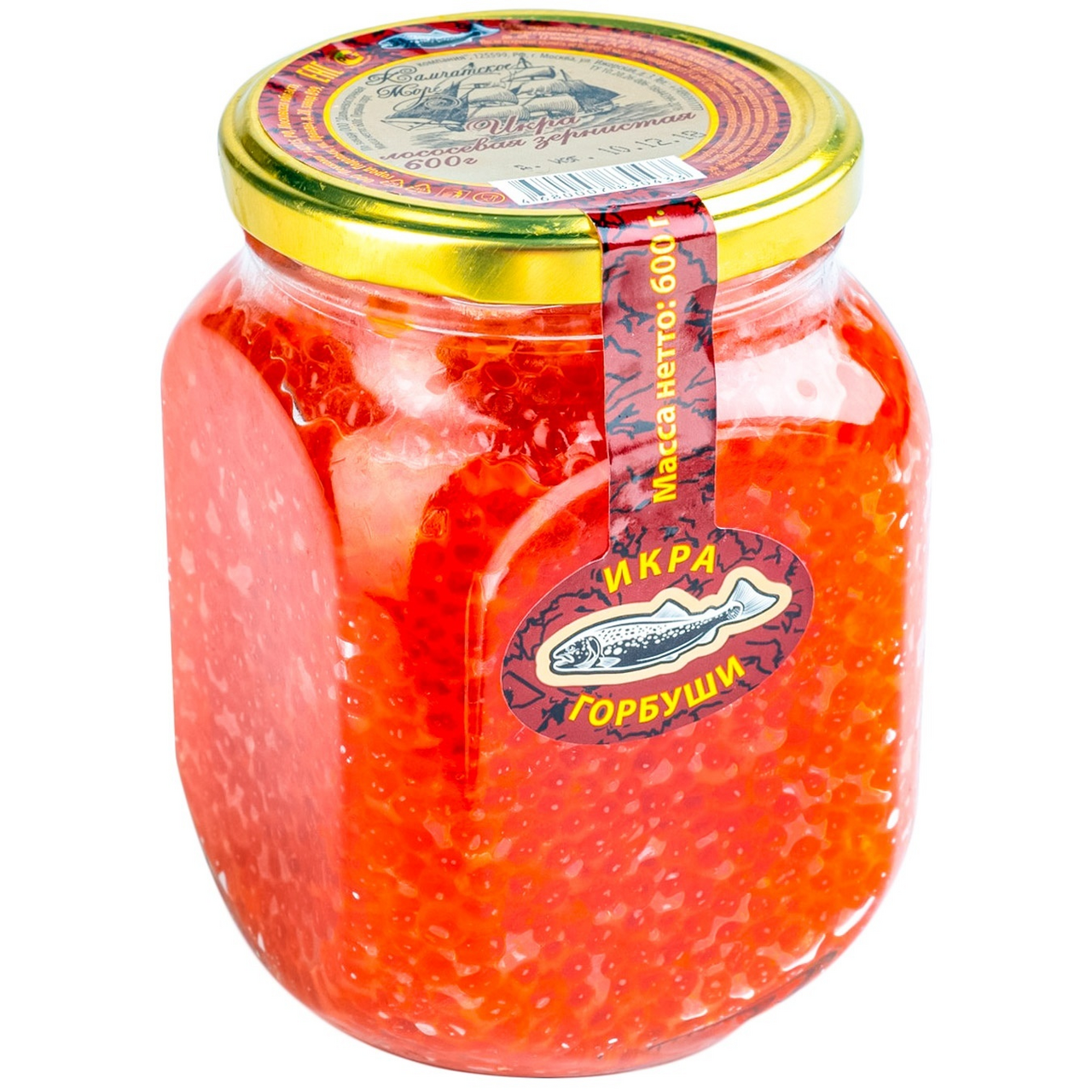 Икра горбуши Камчатское море зернистая, 600г
