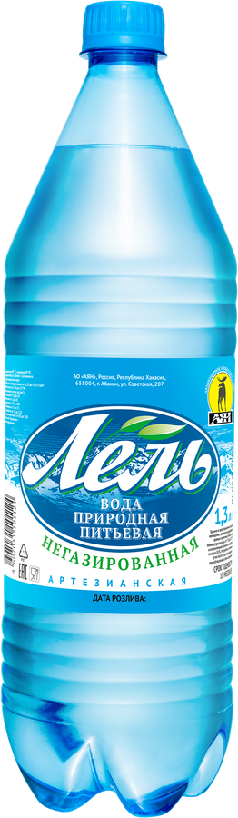 Вода питьевая ЛЕЛЬ негазированная, 1.3л