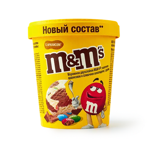 Мороженое сливочное двухслойное M&M's с драже