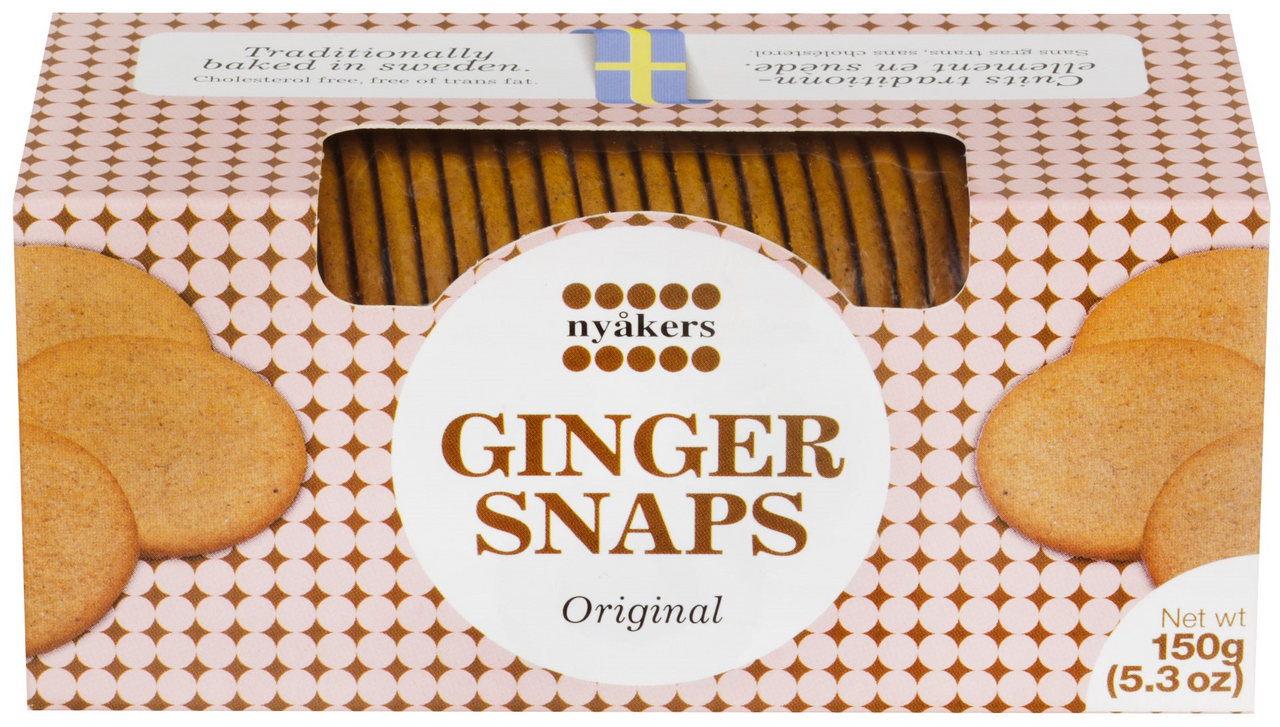 Печенье имбирное Nyakers Ginger Snaps Original, 150г