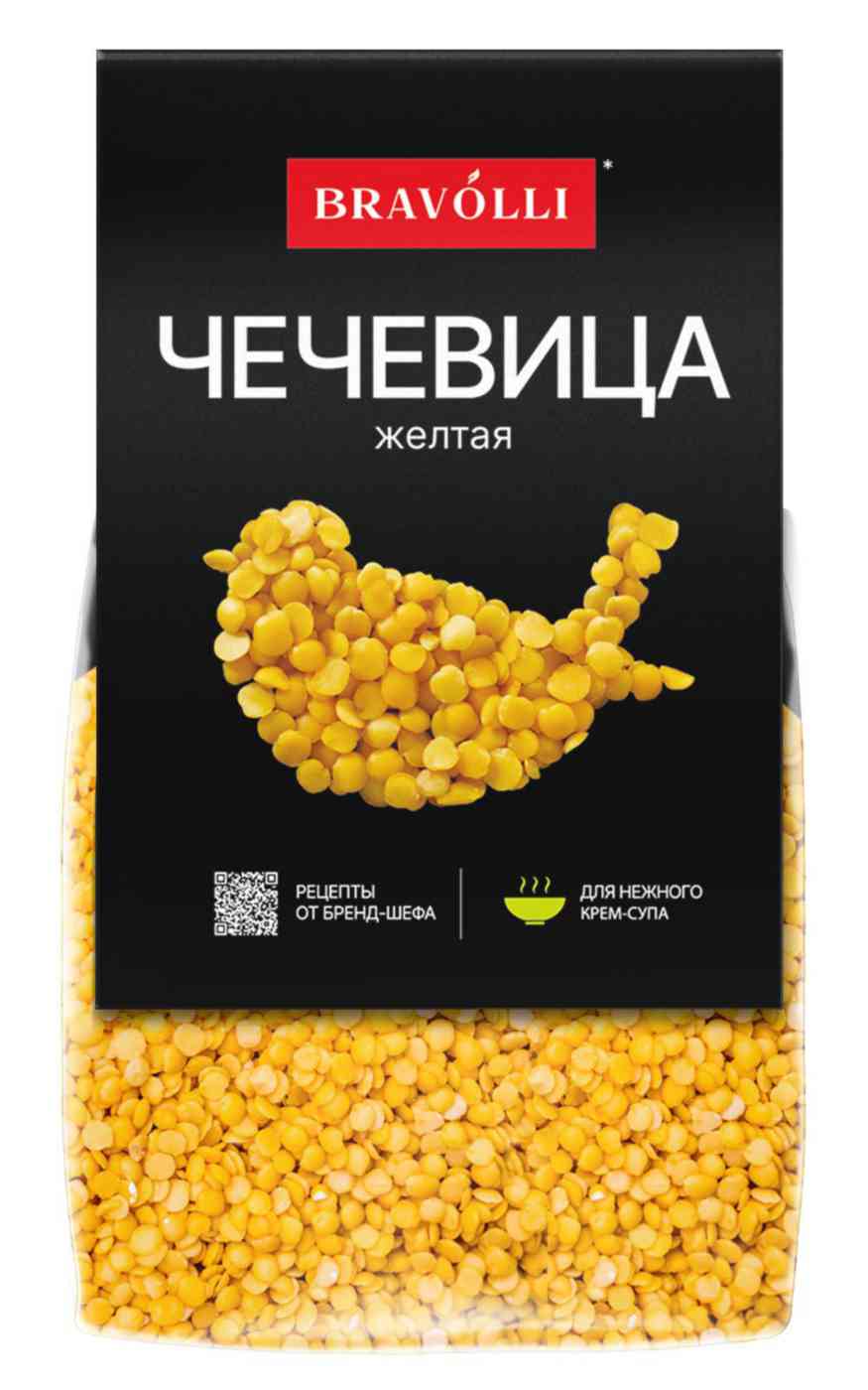 Чечевица желтая Bravolli, 350г