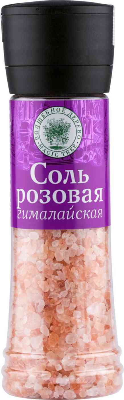 Соль пищевая гималайская Волшебное дерево розовая мельница, 350г