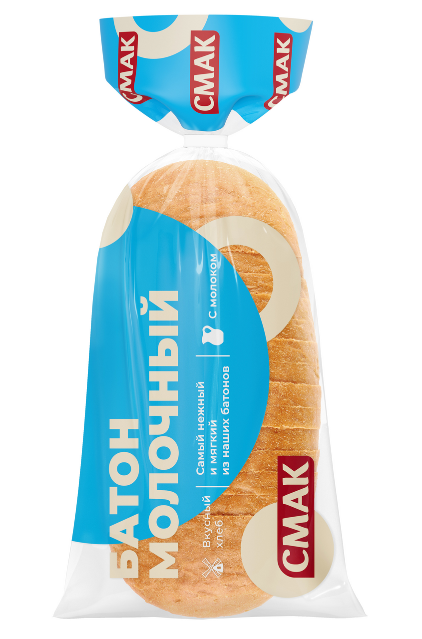 Батон Смак Молочный нарезка, 350г