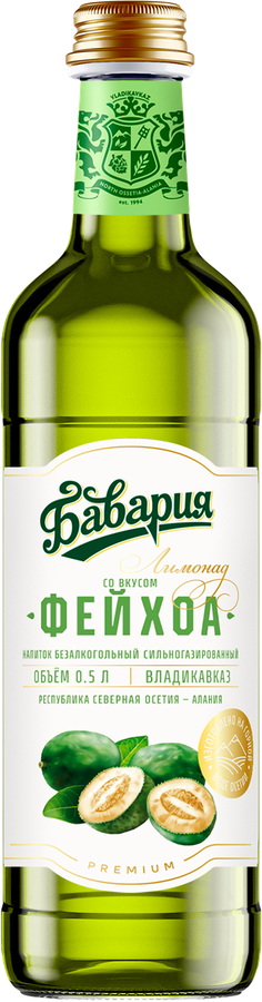 Напиток БАВАРИЯ Премиум со вкусом фейхоа сильногазированный, 0.5л