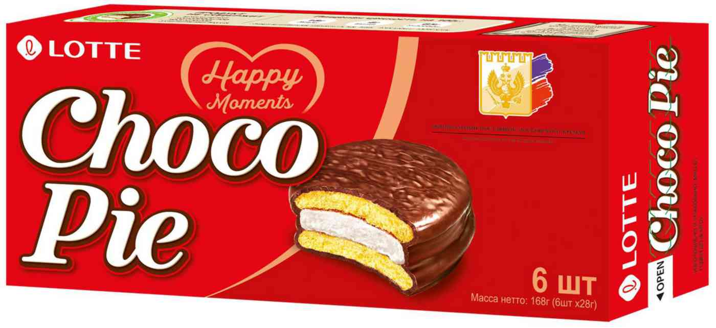 Пирожное Choco Pie Lotte, 168г