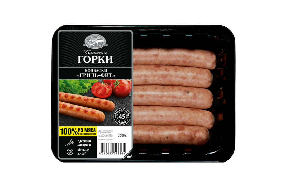 Колбаски Ближние Горки Гриль-фит 300 г / Супермаркет