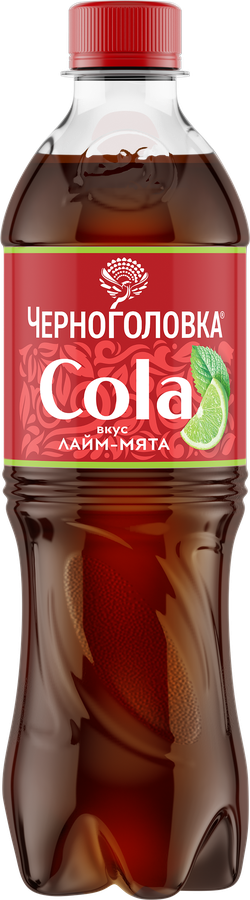 Напиток ЧЕРНОГОЛОВКА Кола со вкусом лайма и мяты сильногазированный, 0.5л
