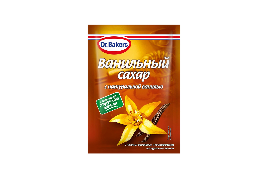 Сахар Dr. Bakers Ванильный с натуральной ванилью 15 г / Супермаркет
