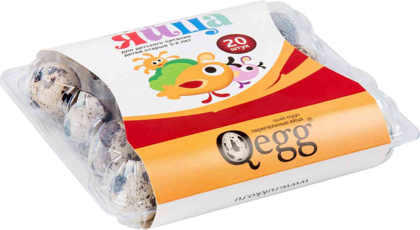 Яйца перепелиные Qegg, 20шт