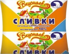 Сливки Вкусняево 10%, 500г