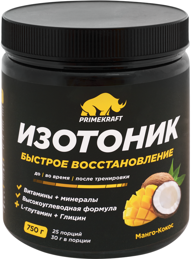Изотоник PRIMEKRAFT со вкусом манго-кокос, сухой растворимый, 750г