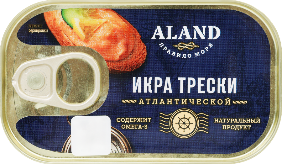 Икра трески Атлантической ALAND пробойная, 120г