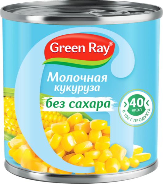 Кукуруза молочная Green Ray без сахара, 425мл