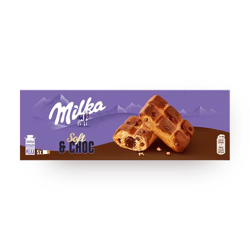 Пирожное бисквитное Soft&Choc Milka с шоколадной начинкой
