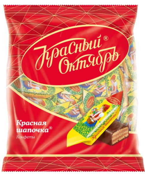Конфеты вафельные Красная шапочка Красный Октябрь, 250г