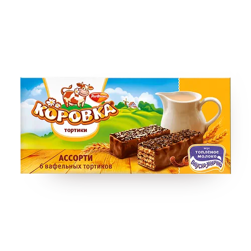 Торт вафельный «Рот Фронт» Ассорти топлёное молоко