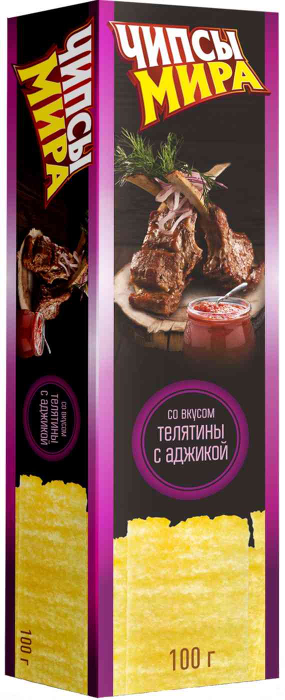 Чипсы Мира со вкусом телятины с аджикой, 100г