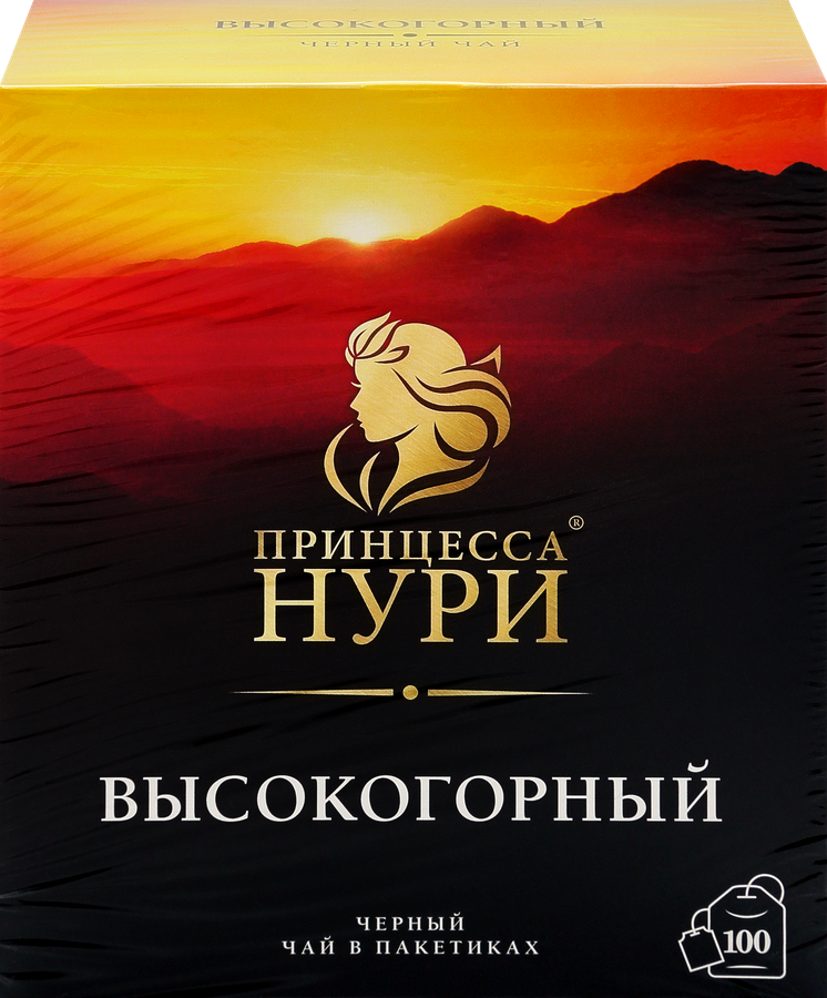 Чай черный ПРИНЦЕССА НУРИ Высокогорный байховый листовой, 100пак
