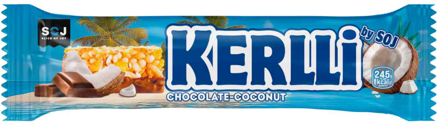 Злаковый батончик мюсли Kerlli с кокосом, 50г
