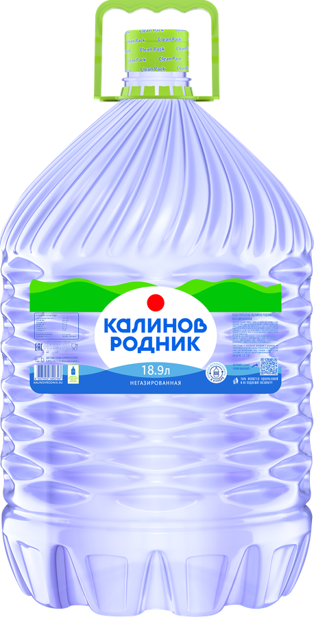 Вода питьевая КАЛИНОВ РОДНИК для кулера негазированная, 18.9л