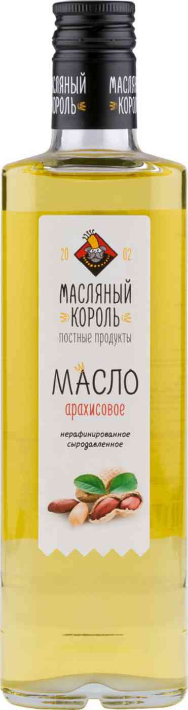 Масло арахисовое Масляный Король нерафинированное, 0,35л