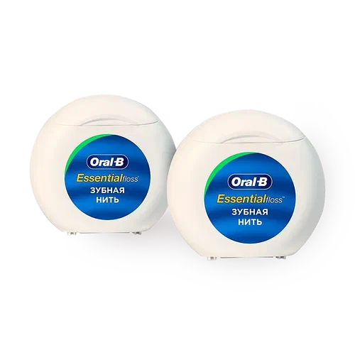 Зубная нить Oral-B EssentialFloss вощёная мятная 50 м