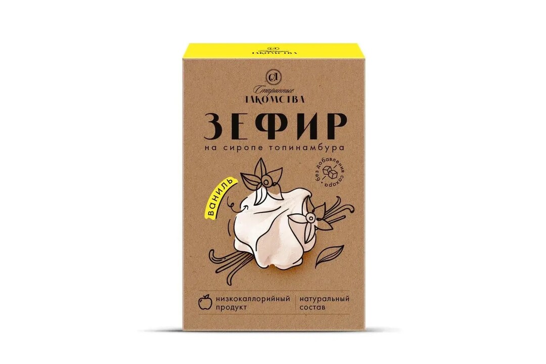 Зефир Старинные Лакомства на сиропе топинамбура со вкусом ваниль, 200г / Супермаркет