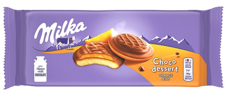 Бисквит Milka Choco Dessert с апельсиновым джемом, 147г